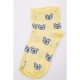 Женские носки, желтого цвета с принтом, средней длины, 167R346