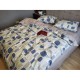 Комплект постельного белья Фреска синий, Turkish flannel