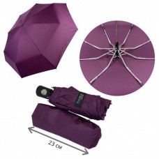 Жіноча складана парасолька-автомат з однотонним куполом від Flagman-The Best, фіолетова, 0517-4