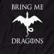 Футболка GoT "Bring me dragons" чоловіча, Чорний, L, Black, англійська