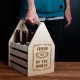 Ящик для пива "№1 of the world" персоналізований для 6 пляшок, англійська