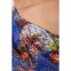 Міні-сукня у квітковий принт, синього кольору, 167R 10