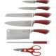 Набір ножів Rainstahl RS-KN-8002-08 8 предметів червоний