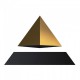 Левітуюча піраміда FLYTE, чорна основа, золотиста піраміда