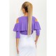 Блузка з відкритими плечима і воланом, колір Фіолетовий, 1