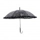 Дитяча прозора парасолька-тростина з ажурним принтом від SL, чорна, 018102-1