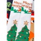 Комплект жіночих шкарпеток новорічних 3 пари, колір темно-синій, білий, світло-сірий, 151R253