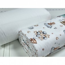Детское постельное белье Медвежонок/белый, Turkish flannel