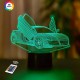 3D нічник "Автомобіль 42" подарункова упаковка + 16 кольорів + пульт ДК 3DTOYSLAMP
