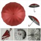 Жіноча парасолька-тростина з містами на сріблястому напиленні під куполом, бордова, 01011-7