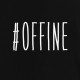 Світшот "#offine" унісекс, Чорний, XS, Black, англійська