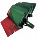 Жіноча парасолька-автомат на 9 спиць від Flagman, зелена з червоною квіткою, N0153-11
