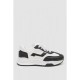 Кросівки жіночі екошкіра, колір чорно-білий, 243R186- 131