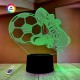 3D ночник "Футбол" (УВЕЛИЧЕННОЕ ИЗОБРАЖЕНИЕ) + пульт ДУ + сетевой адаптер + батарейки (3ААА)  3DTOYSLAMP