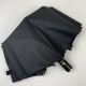 Жіноча складана парасолька напівавтомат з подвійною тканиною з принтом квітів, чорна, top 0134-2