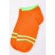 Жіночі короткі шкарпетки, оранжевого кольору зі смужками, 1
