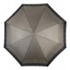 Жіноча парасолька напівавтомат на 8 спиць із малюнком гороху, від SL, сіра, 07009-5