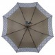 Жіноча парасолька напівавтомат на 8 спиць із малюнком гороху, від SL, сіра, 07009-5