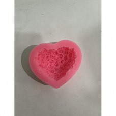 Молд силіконовий Empire троянди в серці ЕМ-9128 5,5х7х3 см рожевий