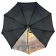 Жіноча парасолька напівавтомат від Susino на 9 спиць антиветер з декоративною вставкою, чорна, SYS0467-1