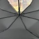 Жіноча парасолька напівавтомат від Susino на 9 спиць антиветер з декоративною вставкою, чорна, SYS0467-1