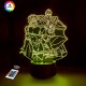 3D нічник "Кокейн" 16 кольорів + пульт ДК 3DTOYSLAMP