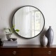 Круглое зеркало в черном цвете 100 см
