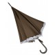 Зонт-трость с рюшами в горошек, полуавтомат на 8 спиц от Swifts, коричневый SW03180-2