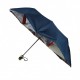 Жіноча парасолька напівавтомат із подвійною тканиною Bellissimo, темно-синя, 018301-5