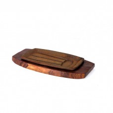 Сковорода чавунна на дерев'яній підставці Empire EM-9947 12.5х20.5 см