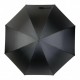 Однотонный зонт-трость, полуавтомат на 8 спиц от фирмы RST, черный, 01113-1