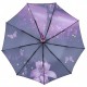 Жіноча складна парасолька напівавтомат із принтом Ейфелева Вежа та квіти від Susino, фіолетова, Sys 03025-3