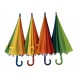 Дитяча напівавтоматична парасолька-тростина "Веселка" від THEBEST, підійде для школярів, червона ручка, 050С-3