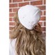 Однотонна жіноча шапка, білого кольору, 167R7792