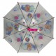 Детский прозрачный зонт-трость полуавтомат с яркими рисунками мишек от Rain Proof, с розовой ручкой, 0272-2