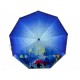 Жіноча автоматична парасолька на 9 спиць від Frei Regen із принтом міста, сатиновий купол, синя ручка, 09074-2