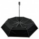 Жіноча складна парасолька автомат парасолька зі світловідбивною смужкою від Bellissimo, чорна М0626-2