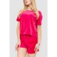Домашній костюм велюровий, колір рожевий, 102R272-3