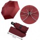 Жіноча складана парасолька-автомат з однотонним куполом від Flagman-The Best, бордова, 0517-5