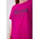 Жіноча футболка, вільного крою, кольору фуксії, 198R015