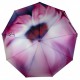 Жіноча парасолька напівавтомат на 9 спиць із квітковим принтом від Frei Regen, рожева ручка, 09085-3