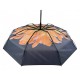 Женский зонт-автомат в подарочной упаковке с платком от Rain Flower, черный с оранжевым цветком 01020-1