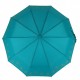 Жіноча парасолька напівавтомат Bellissimo із золотистим візерунком на куполі на 10 спиць, бірюзова, 018308-1