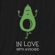 Фартух "In love with avocado", Чорний, Black, англійська
