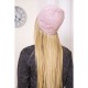 Жіноча шапка, рожевого кольору, з вовни, 167R002