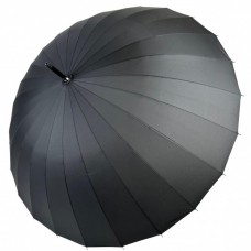 Однотонна механічна парасолька-тростина на 24 спиці від Toprain, чорна, N 0609-1