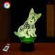 3D ночник "Йоркширский терьер" (УВЕЛИЧЕННОЕ ИЗОБРАЖЕНИЕ)+ пульт ДУ+ батарейки (3ААА)  3DTOYSLAMP