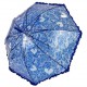 Дитяча прозора парасолька-тростина з ажурним принтом від SL, синя, 018102-2