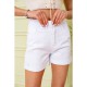 Жіночі джинсові шорти, білого кольору, 164R2108
