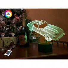 3D нічник "Автомобіль 2" + пульт дистанційного керування + мережевий адаптер + батарейки